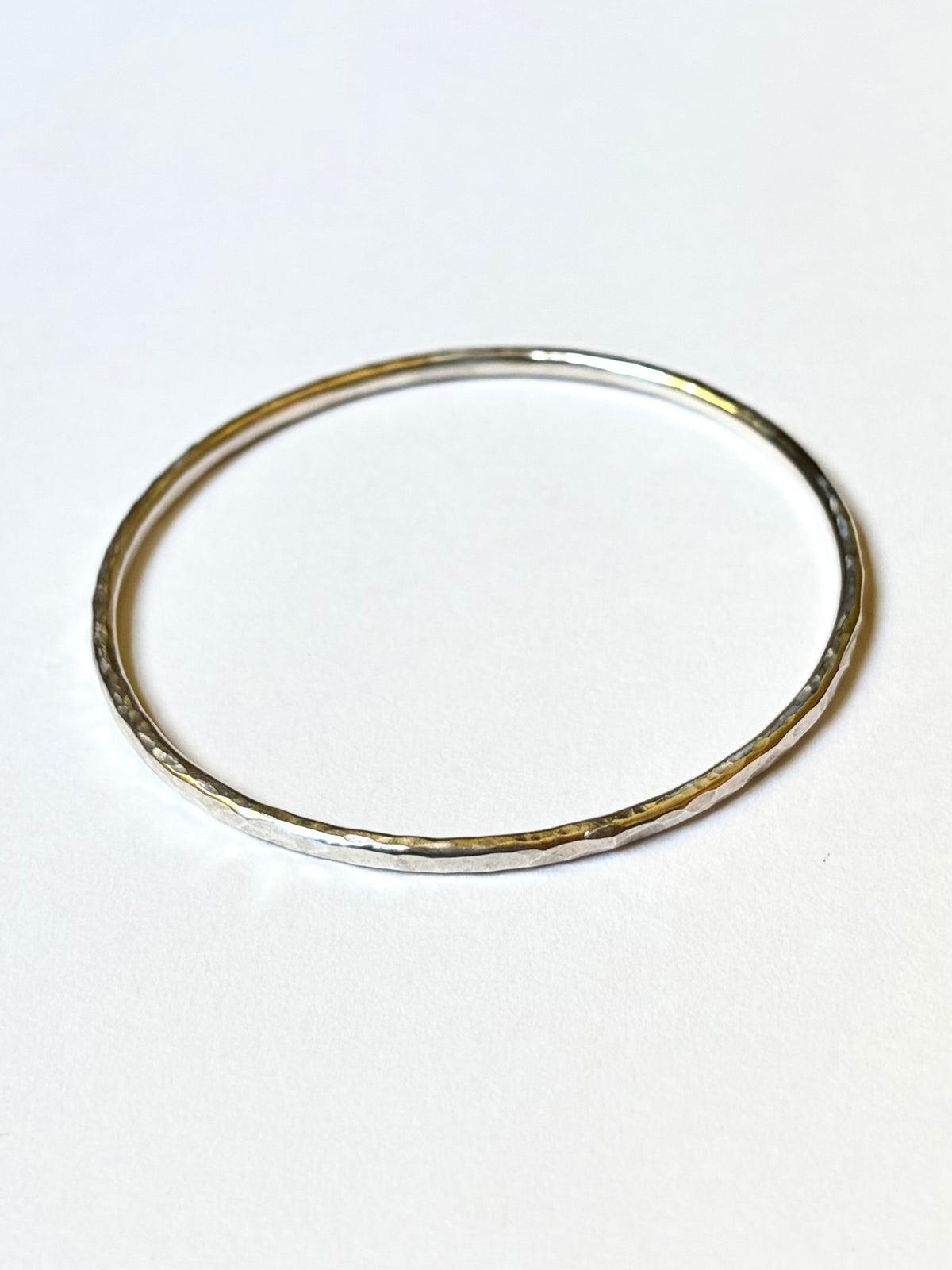 Heavy Single Argentium Silver Bangle Bracelet