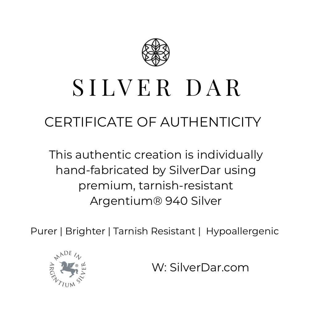 ARGENTIUM SILVER CHUNKY HEART PENDANT NECKLACE