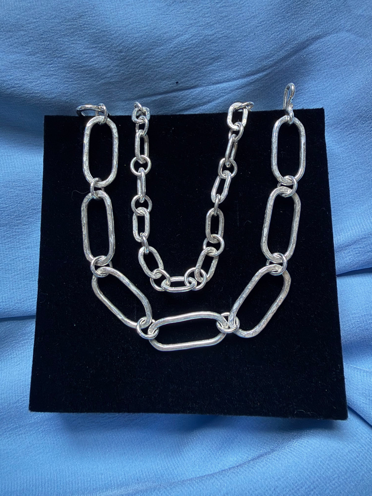 Legacy Chain Bracelet Stack, Handcrafted Argentium Silver Bracelet Set