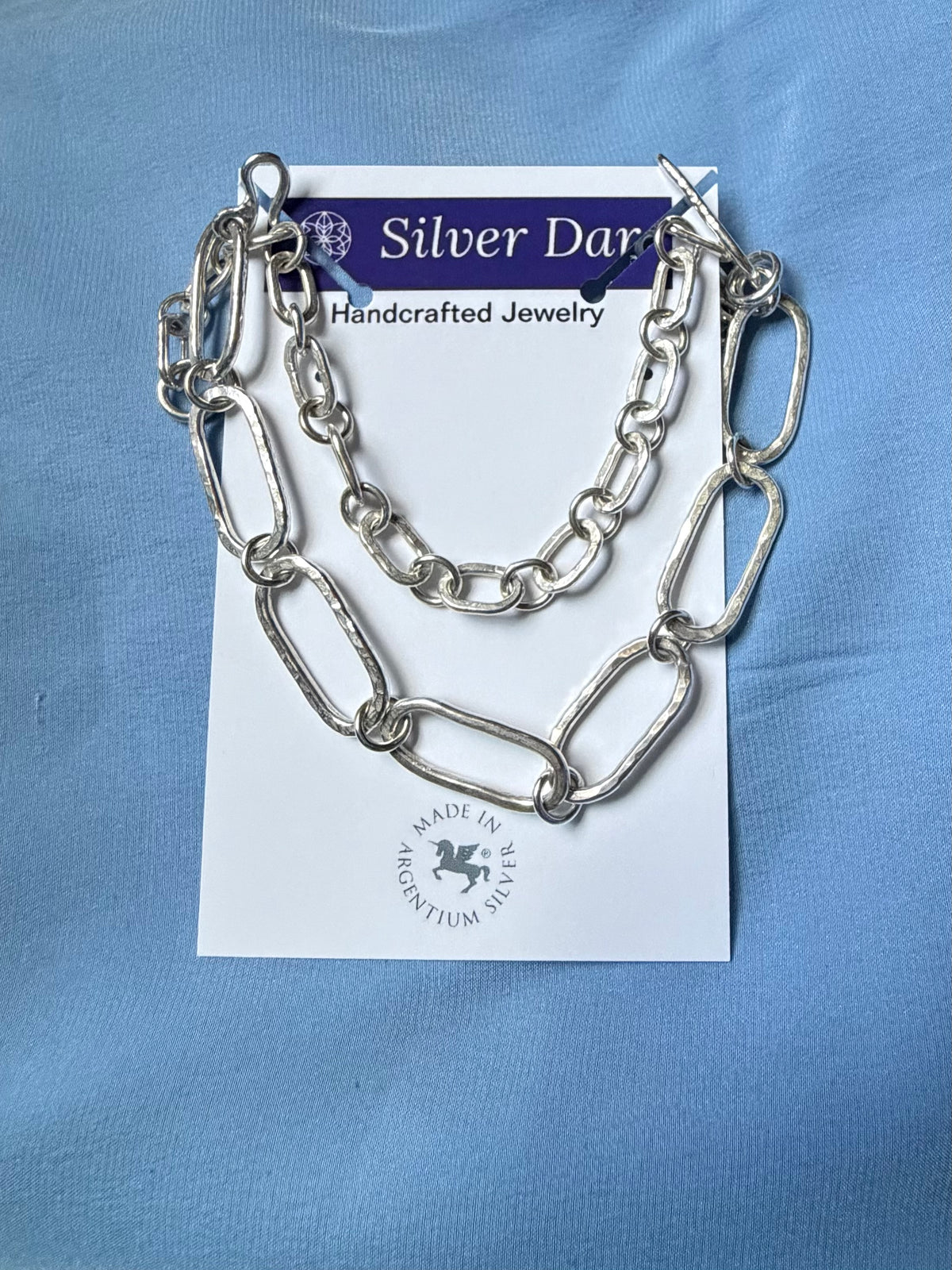 Legacy Chain Bracelet Stack, Handcrafted Argentium Silver Bracelet Set
