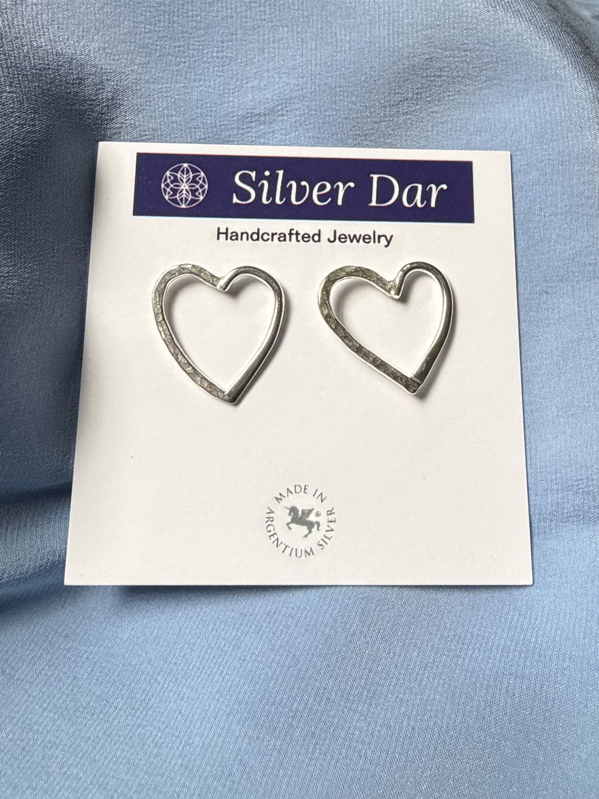 Argentium Silver Legacy Heart Post Earrings