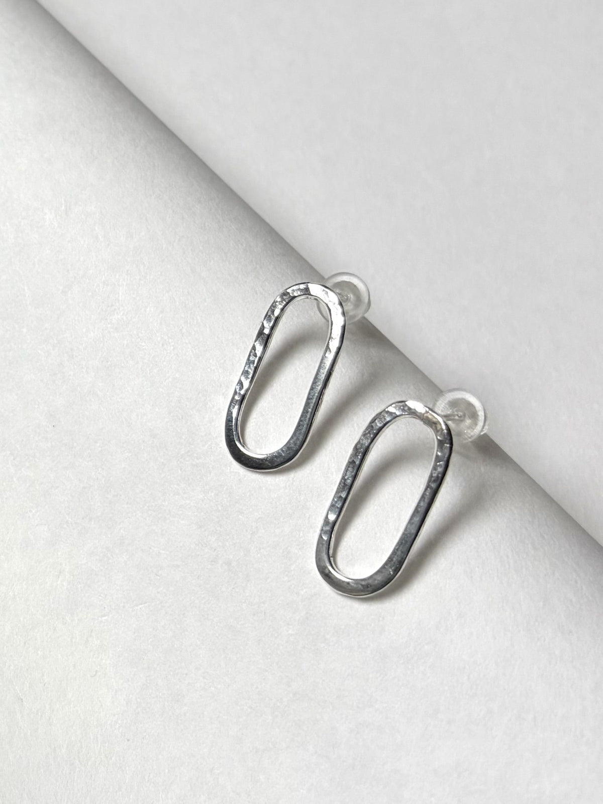 Argentium Silver Legacy Oval Post Earrings