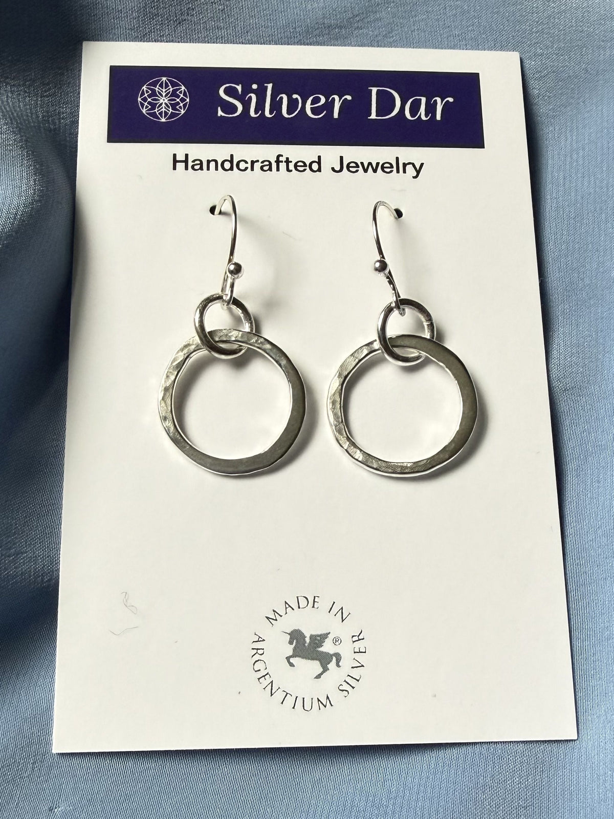 Argentium Silver Legacy Circle Dangle Earrings