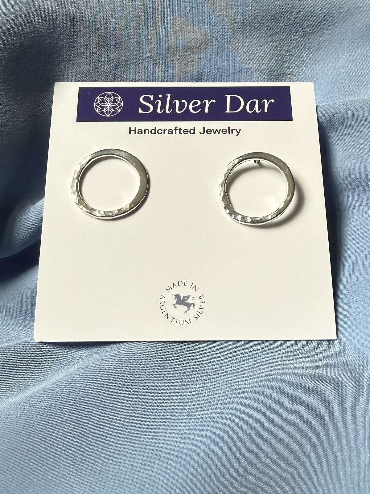 Argentium Silver Legacy Circle Post Earrings