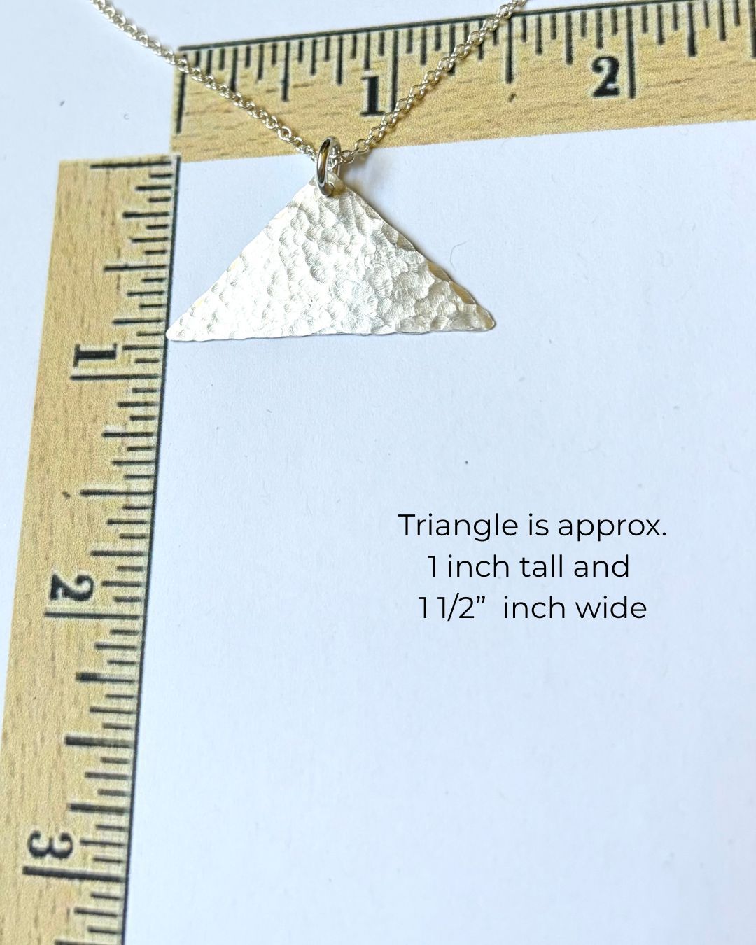 ARGENTIUM SILVER HAMMERED TRIANGLE NECKLACE