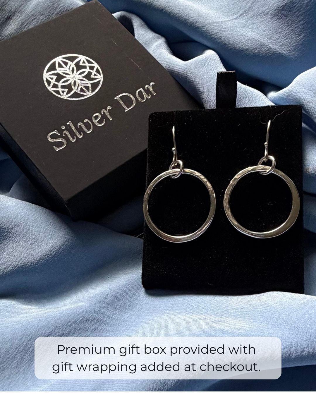 Argentium Silver Large Legacy Circle Dangle Earrings