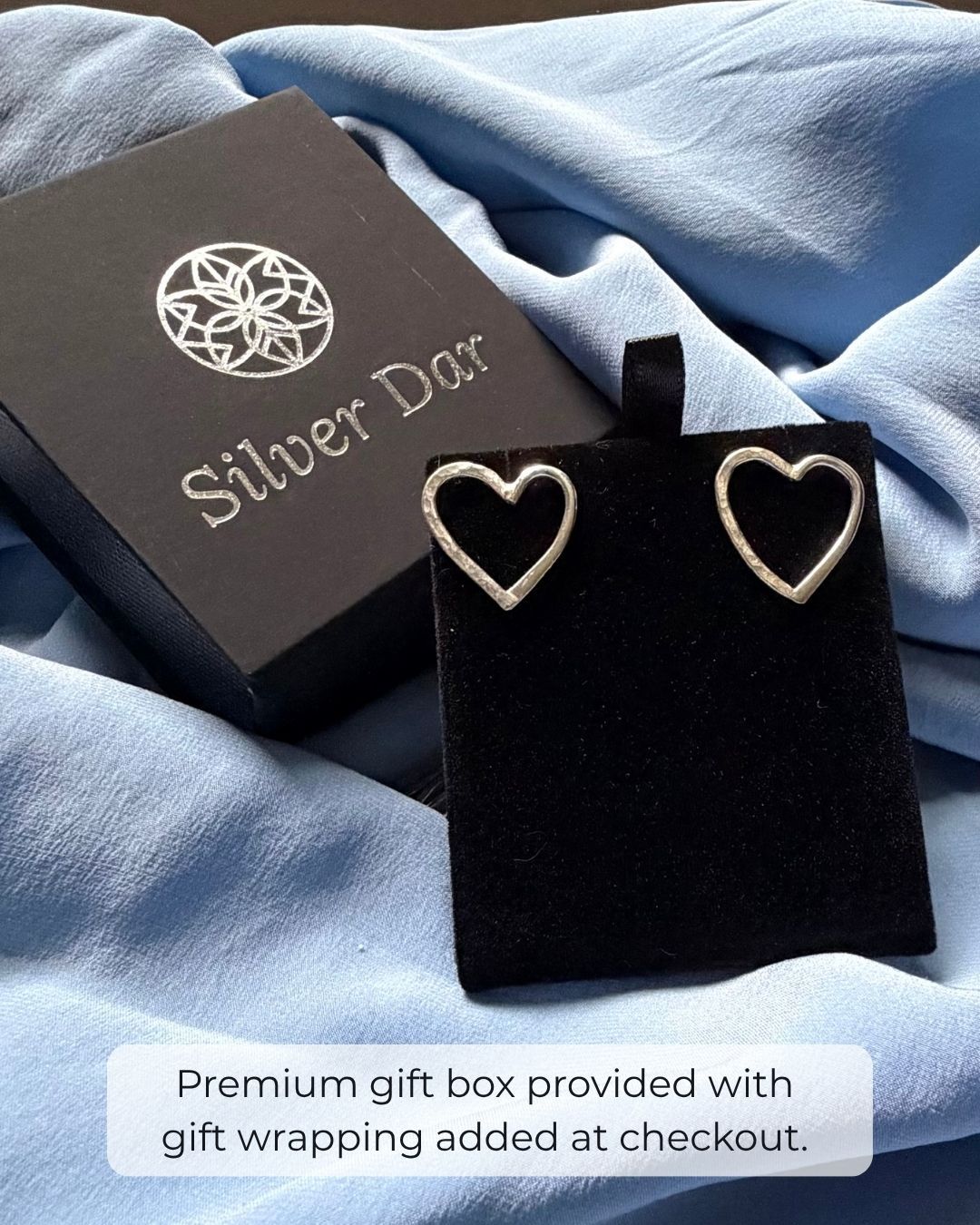 Argentium Silver Legacy Heart Post Earrings