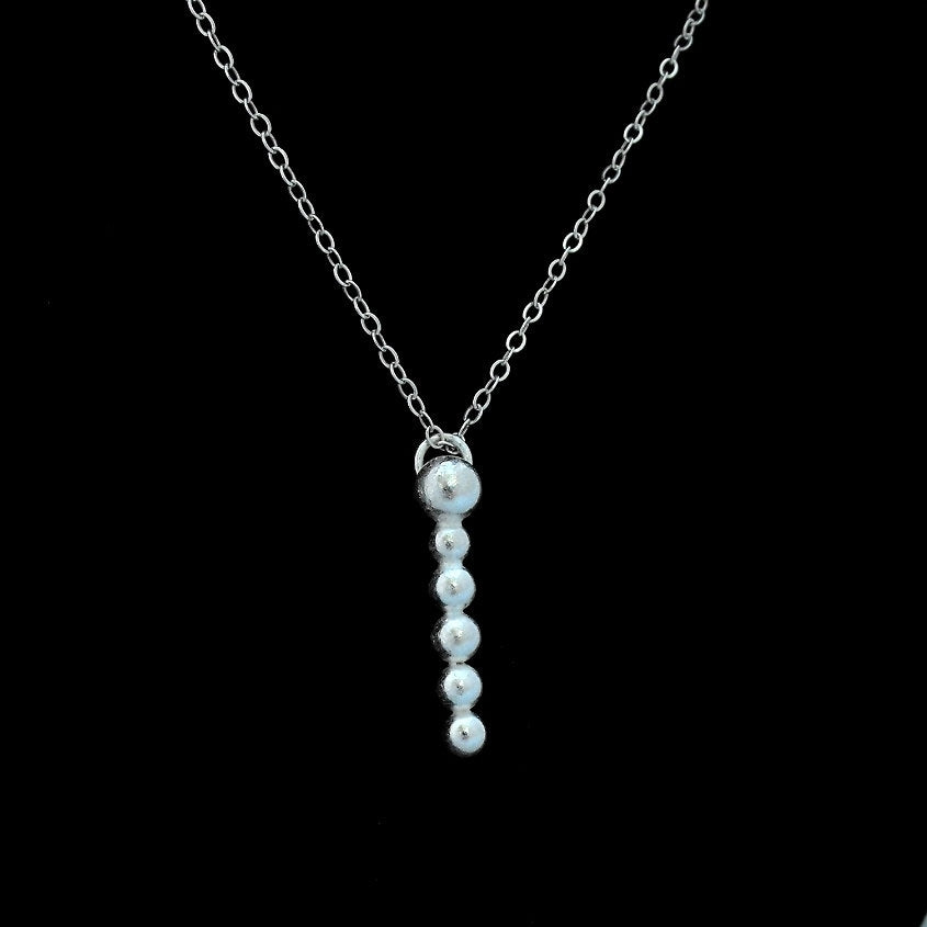 Argentium Silver Vertical Bar Necklace - Silver Bar Necklace - Sterling Silver Bar Necklace - Argentium Silver Necklace