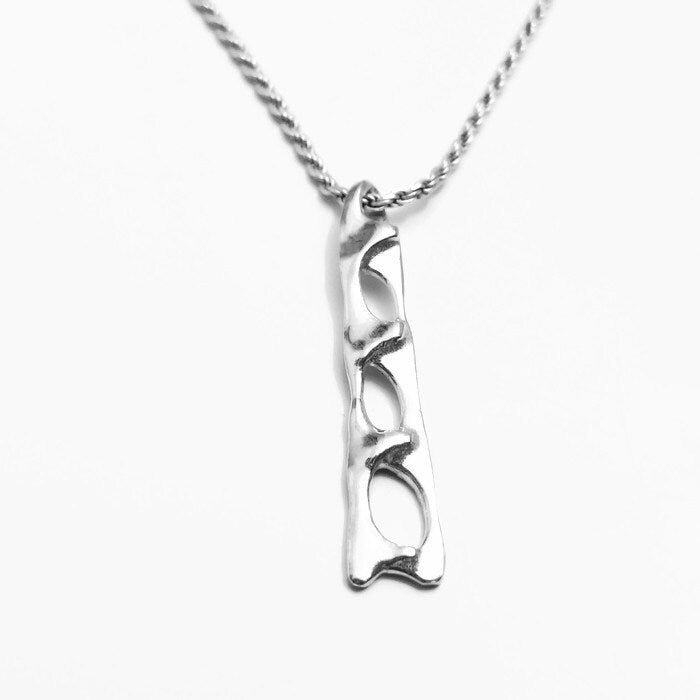 Argentium Silver Unique Bar Necklace, Modern Tarnish Resistant Jewelry