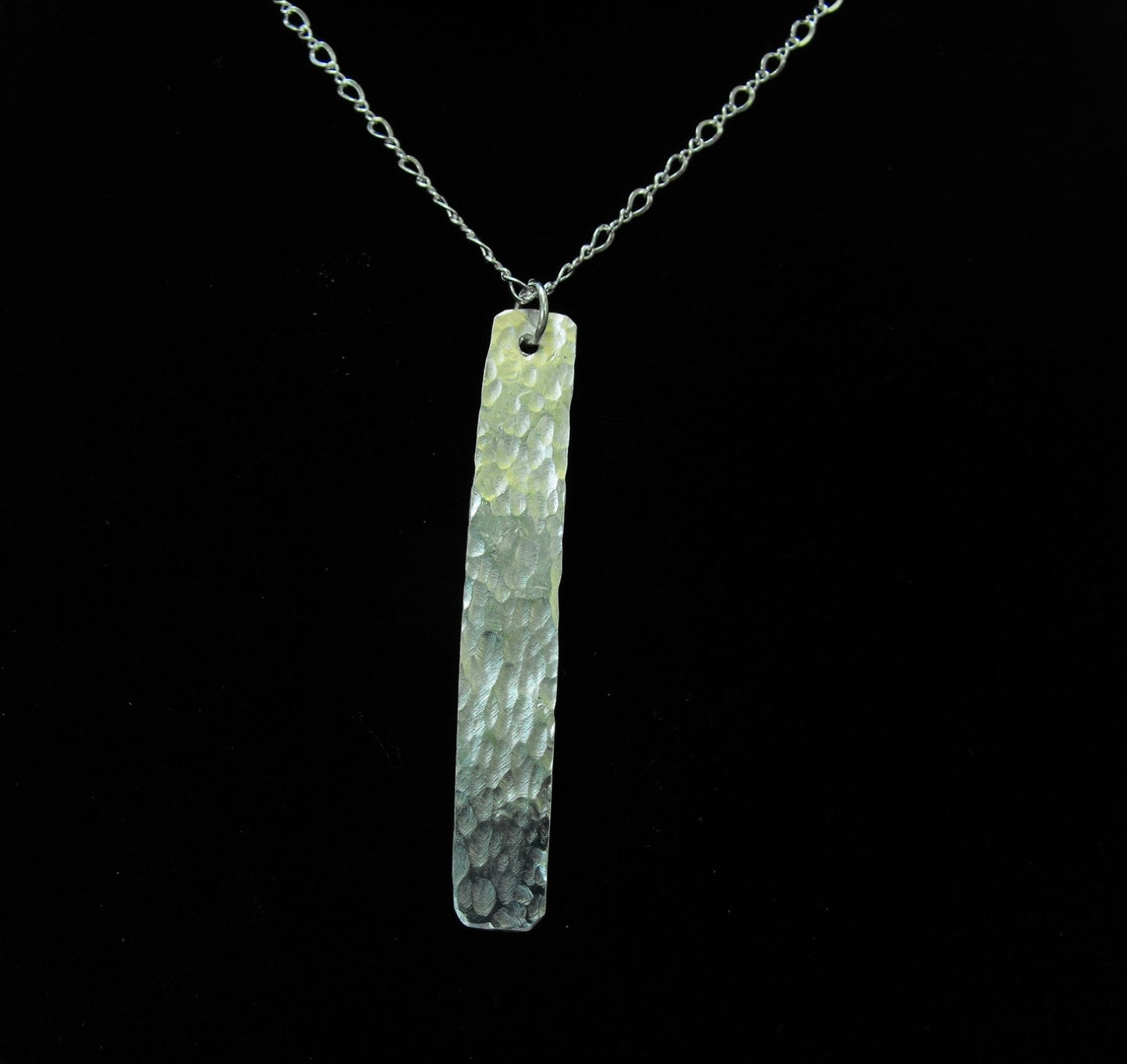 Argentium Silver Bar Necklace, Modern Silver Necklace Gift for Women, Tarnish Resistant Silver Long Bar Necklace, Eco Friendly Gifts for Her