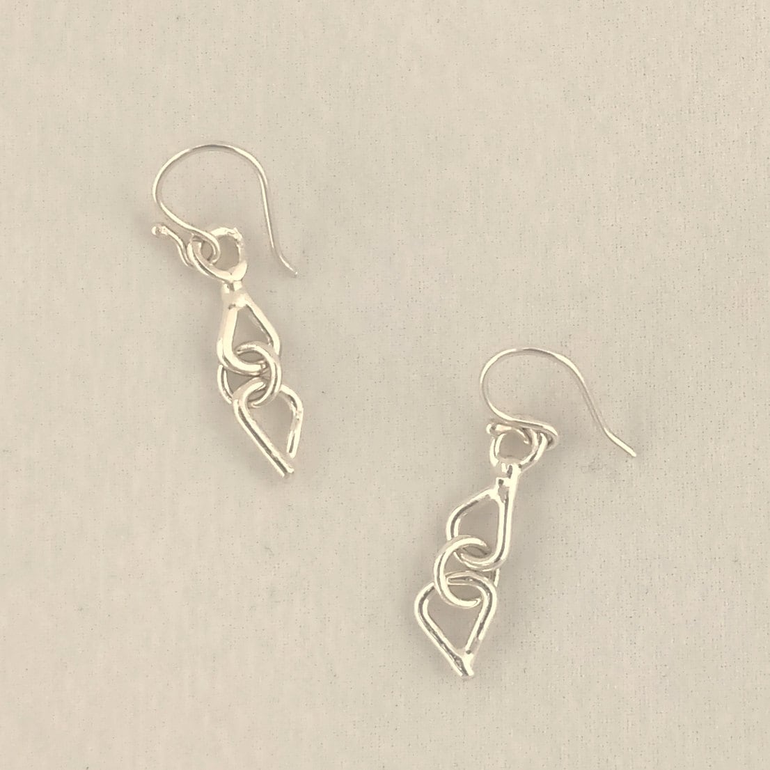 Handcrafted Argentium Silver Drop Earrings, Hypoallergenic and Tarnish Resistant Minimalist Jewelry for Women