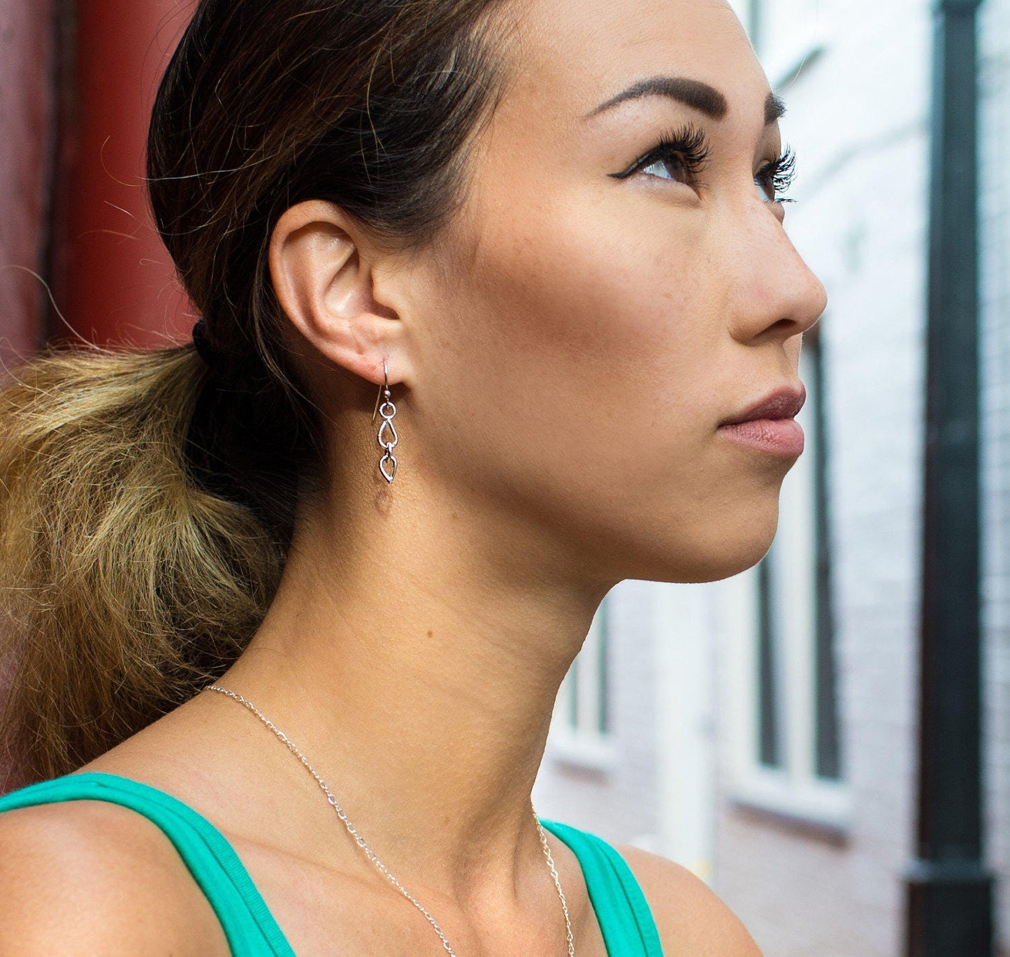 Handcrafted Argentium Silver Drop Earrings, Hypoallergenic and Tarnish Resistant Minimalist Jewelry for Women