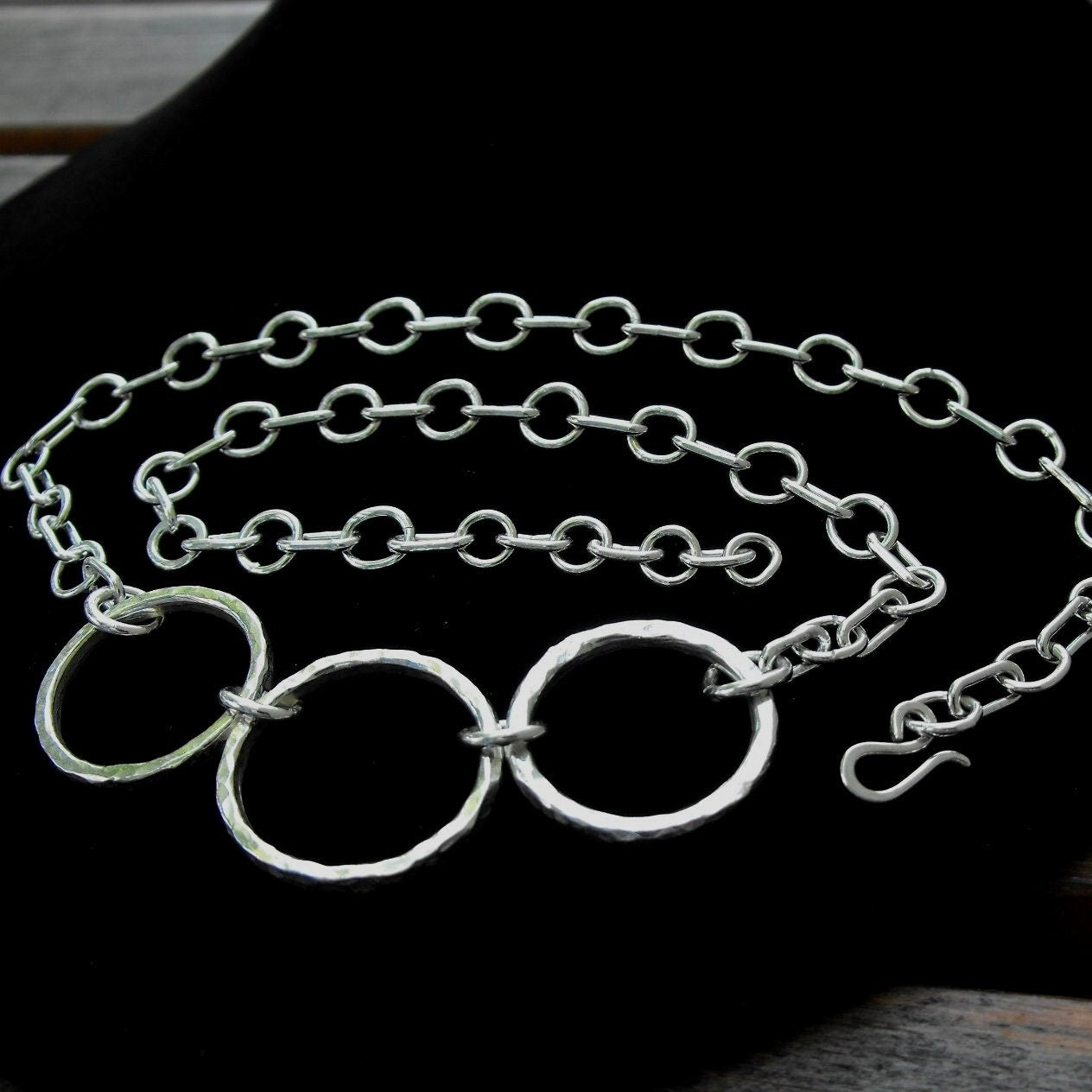 Handcrafted Argentium Silver Chunky Chain Necklace, Tarnish Resistant, Hypoallergenic, Eco Friendly