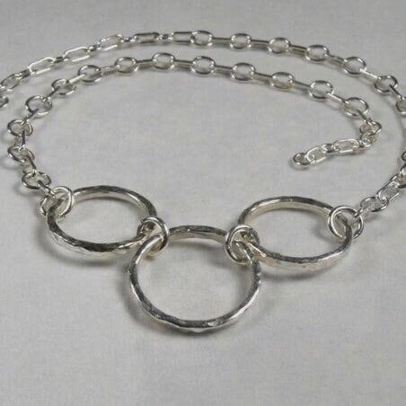 Handcrafted Argentium Silver Chunky Chain Necklace, Tarnish Resistant, Hypoallergenic, Eco Friendly