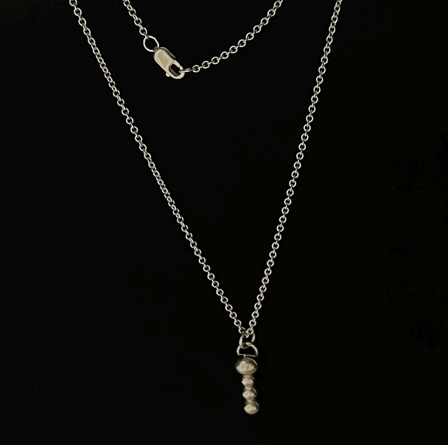 Handcrafted Argentium Silver Charm Necklace, Everyday Layering Jewelry