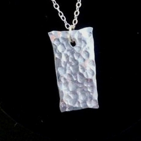 Handcrafted Argentium Silver Bar Necklace, Tarnish Resistant, Minimalist Pendant Jewelry