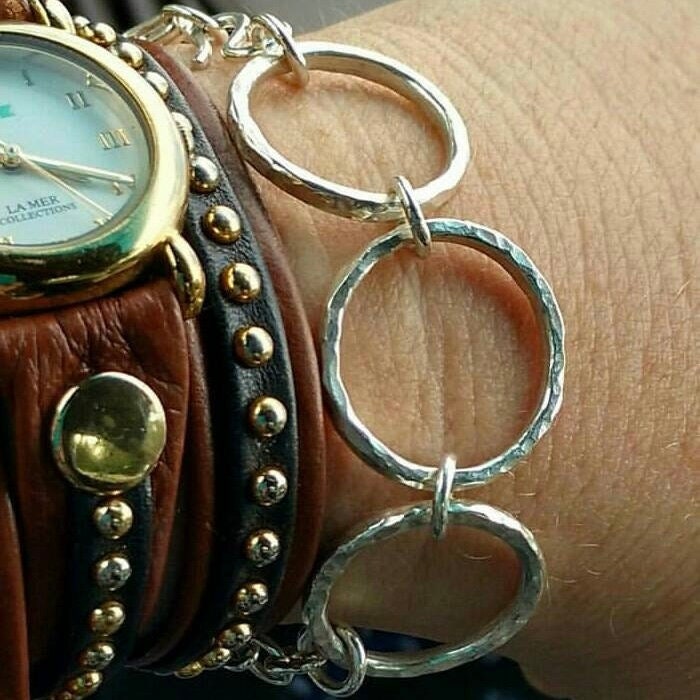 Argentium Silver Chunky Chain Bracelet, Hypoallergenic and Tarnish Resistant Chunky Jewelry Gift for Women