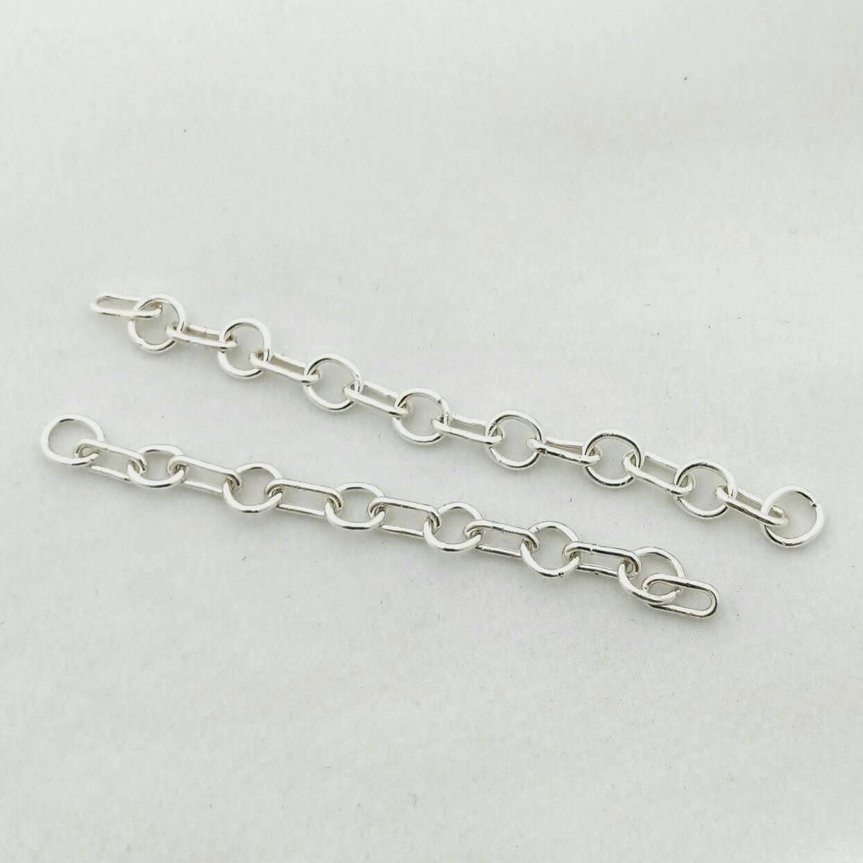 Handcrafted Argentium Silver Chain Bracelet, Hypoallergenic Tarnish Resistant Jewelry
