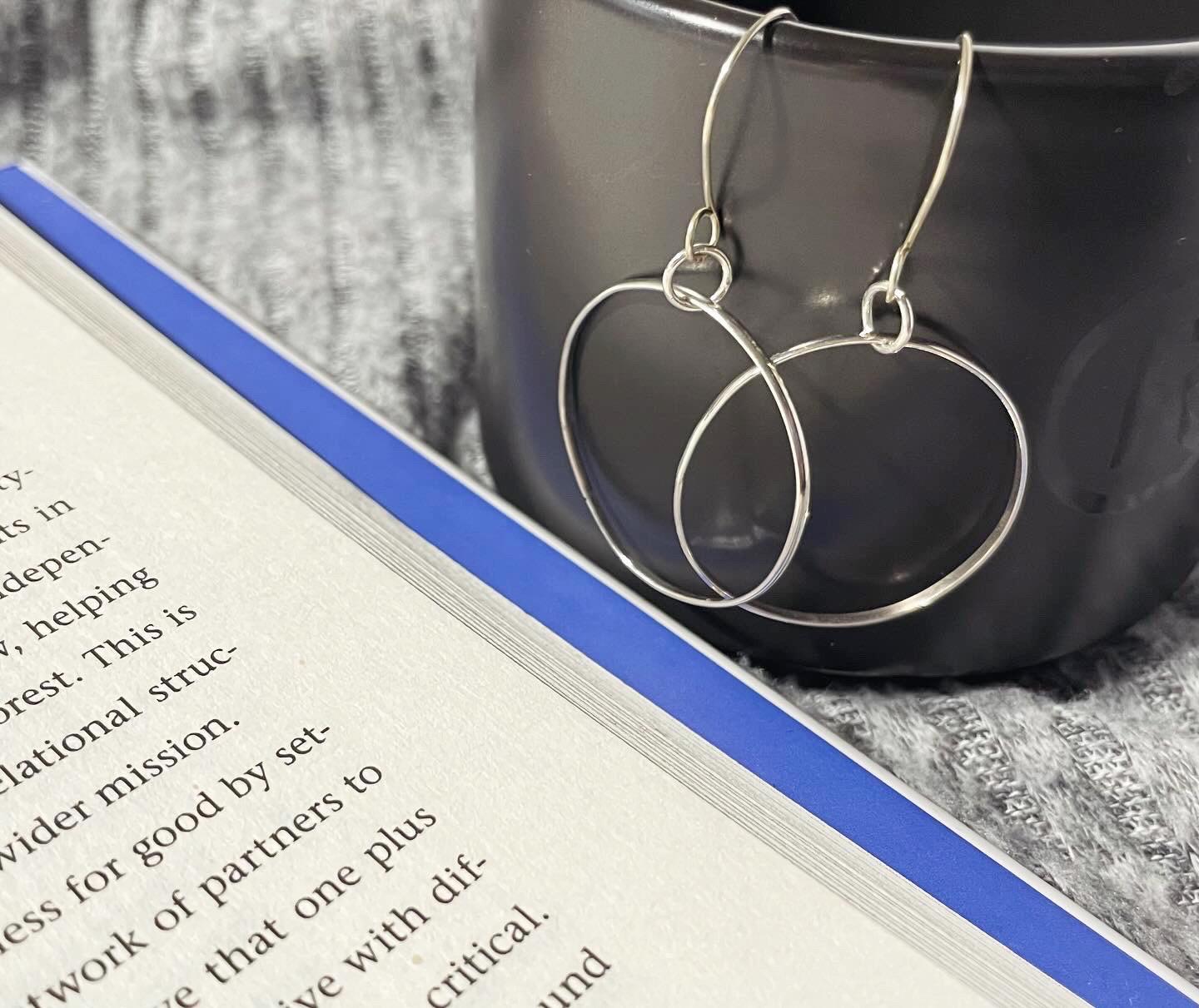 Hand-Shaped Argentium Silver Hoop Earrings, Tarnish Resistant Minimalist Jewelry