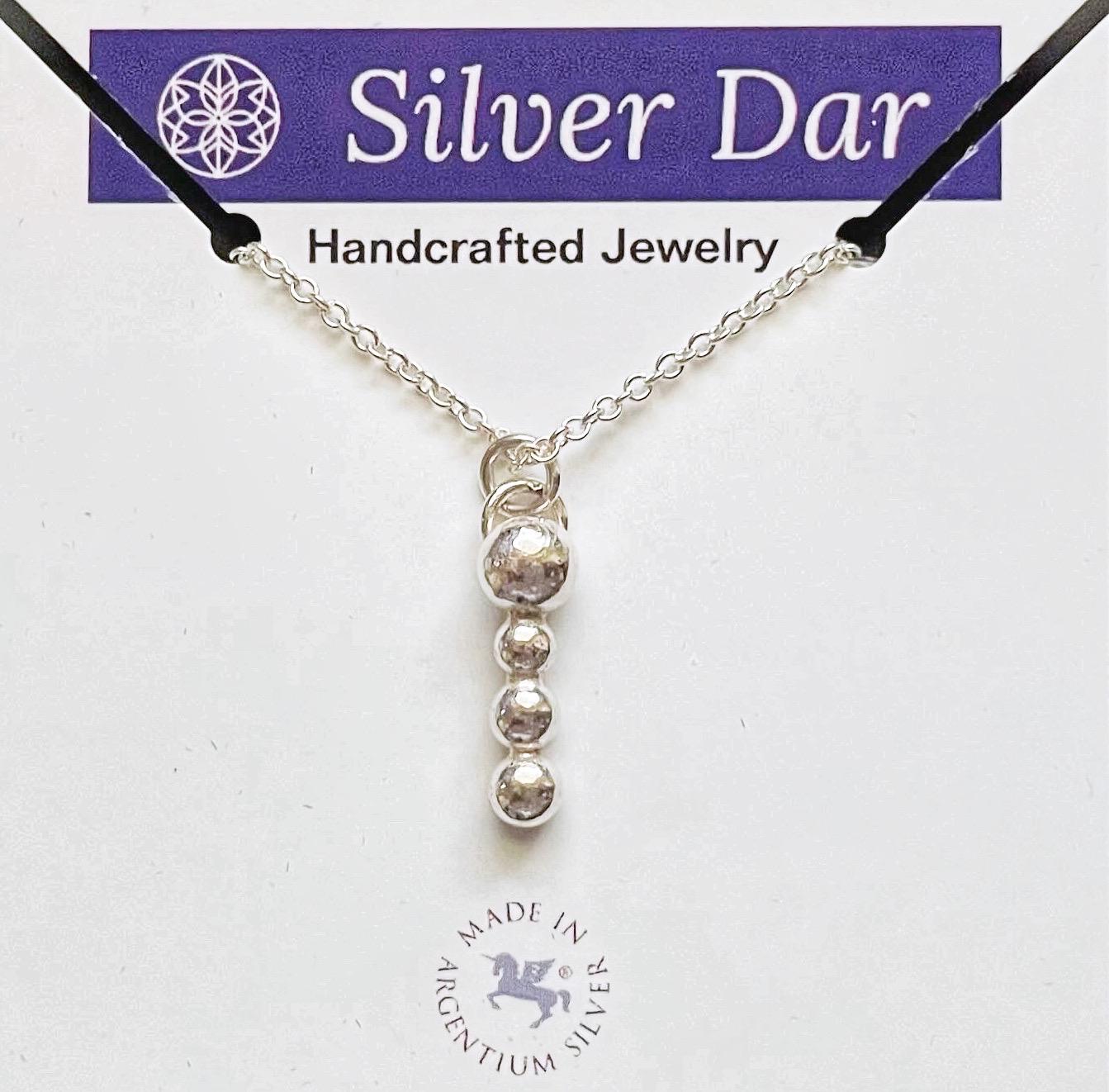 Handcrafted Argentium Silver Charm Necklace, Everyday Layering Jewelry