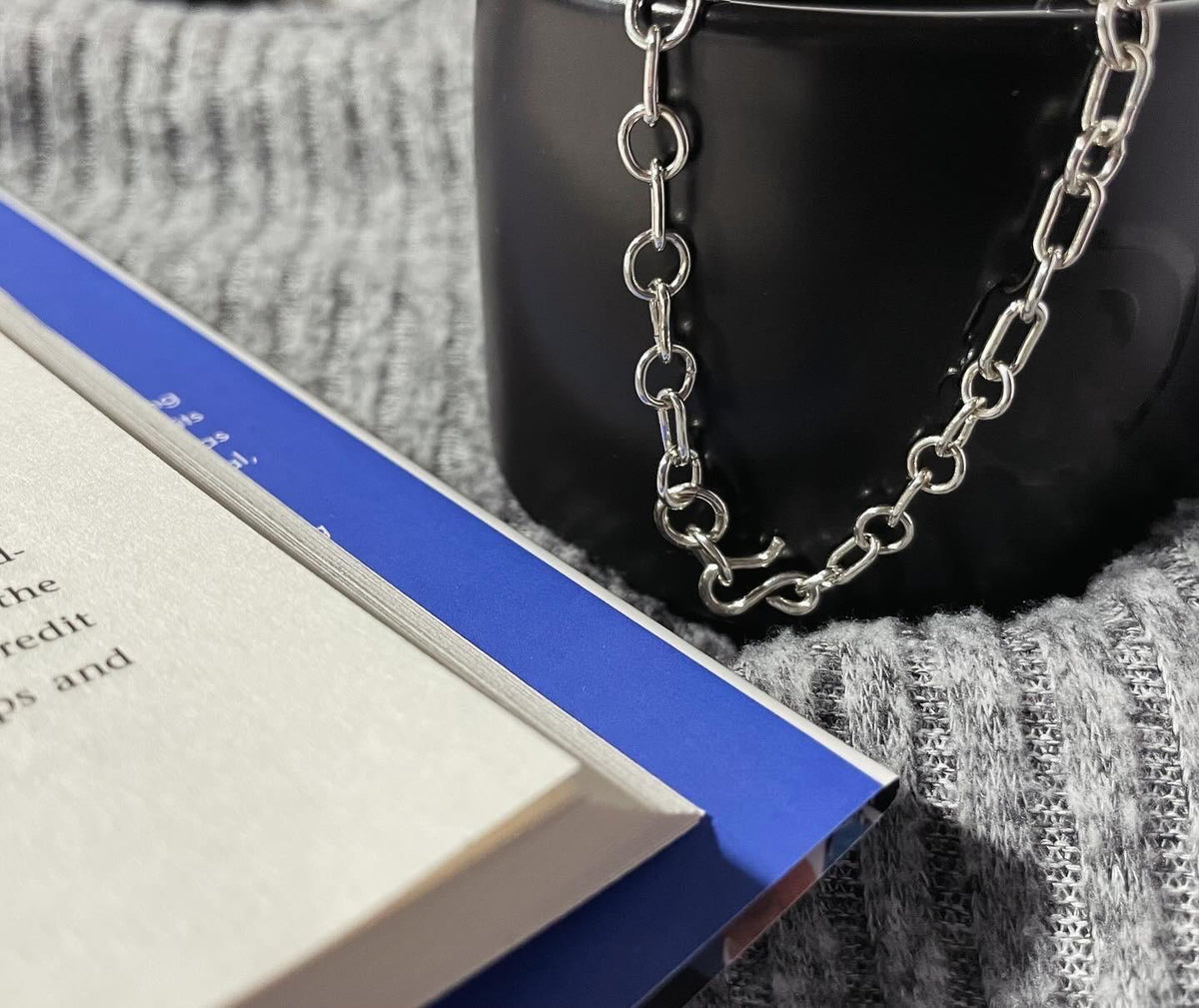 Handcrafted Argentium Silver Chain Necklace, Tarnish Resistant Artisan Jewelry, Durable Necklace