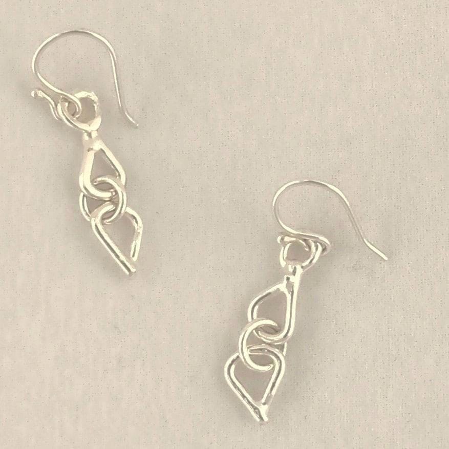 Handcrafted Argentium Silver Drop Earrings, Hypoallergenic and Tarnish Resistant Minimalist Jewelry for Women
