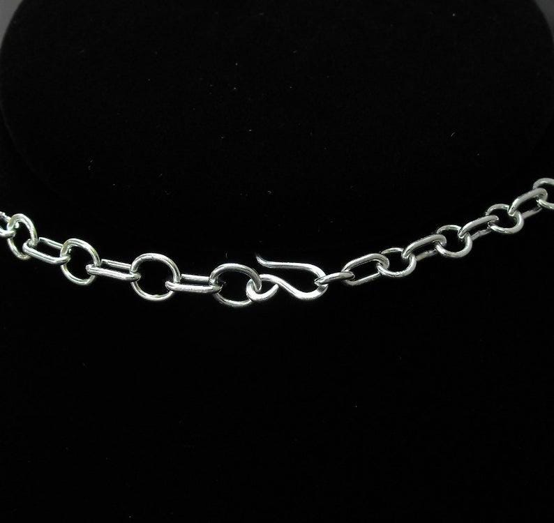 Handcrafted Argentium Silver Chain Bracelet, Tarnish Resistant, Eco Friendly Jewelry