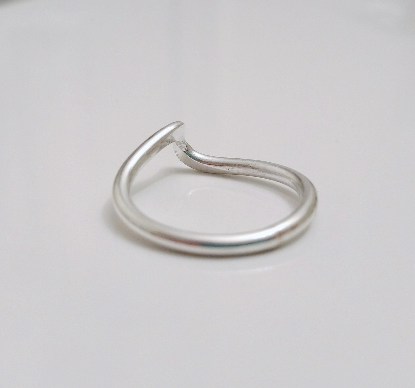 Handcrafted Argentium Silver Twist Ring, Hypoallergenic Tarnish Resistant Jewelry