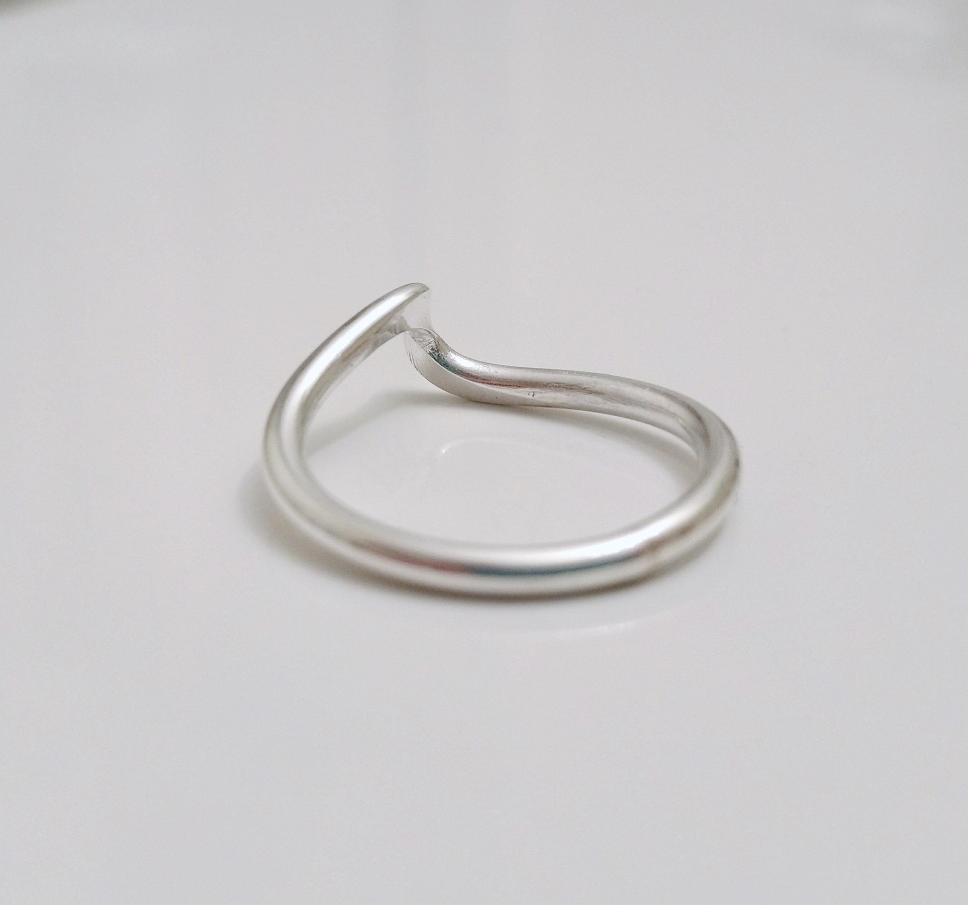 Handcrafted Argentium Silver Twist Ring, Hypoallergenic Tarnish Resistant Jewelry