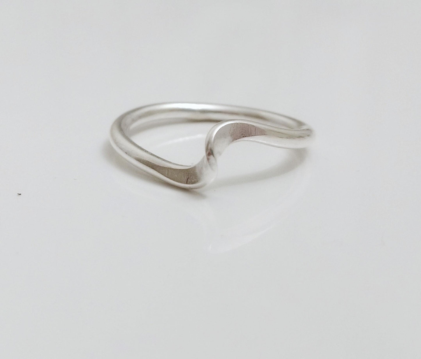 Handcrafted Argentium Silver Twist Ring, Hypoallergenic Tarnish Resistant Jewelry