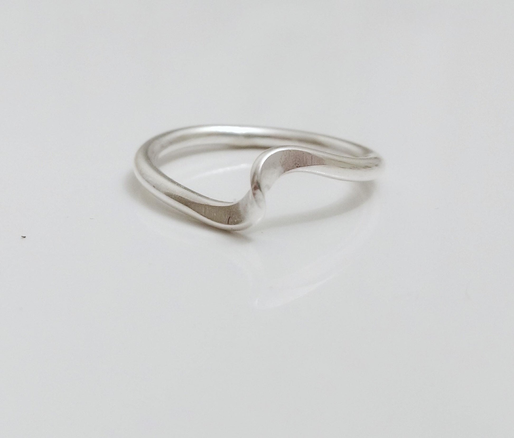 Handcrafted Argentium Silver Twist Ring, Hypoallergenic Tarnish Resistant Jewelry
