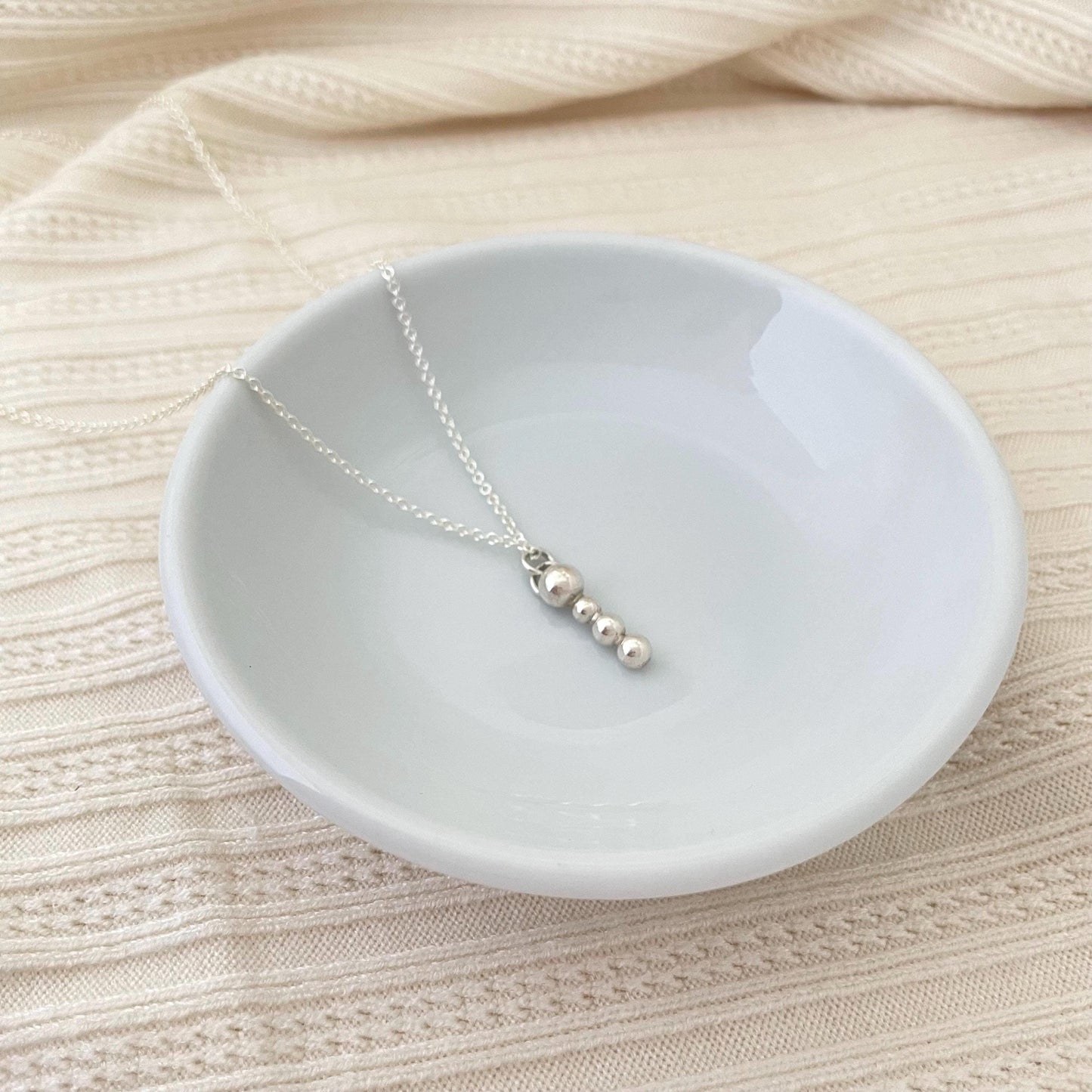 Handcrafted Argentium Silver Charm Necklace, Everyday Layering Jewelry