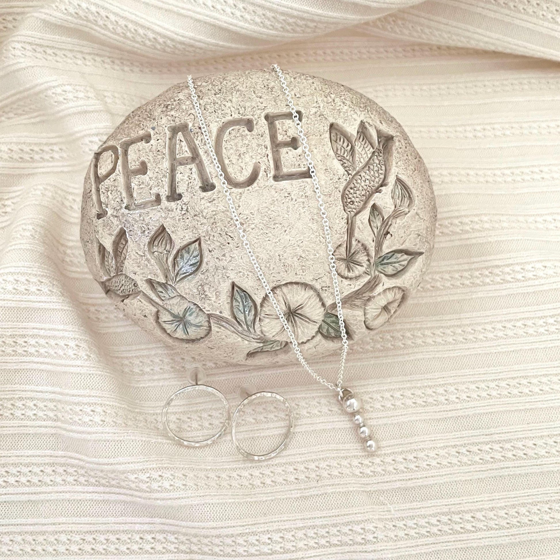 Handcrafted Argentium Silver Charm Necklace, Everyday Layering Jewelry