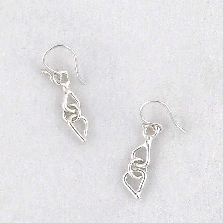 Handcrafted Argentium Silver Drop Earrings, Hypoallergenic and Tarnish Resistant Minimalist Jewelry for Women