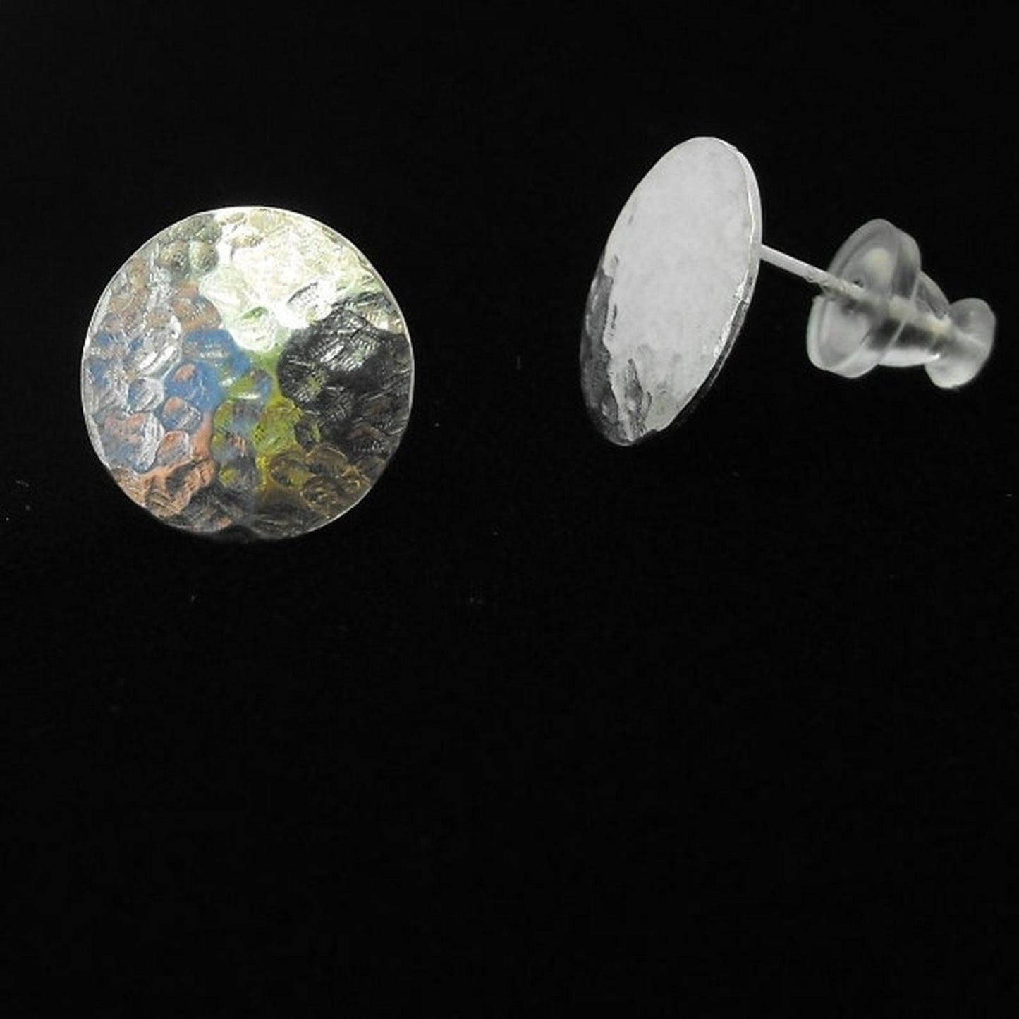 Handcrafted Argentium Silver Stud Earrings, Minimalist Hypoallergenic and Tarnish Resistant Jewelry for Women