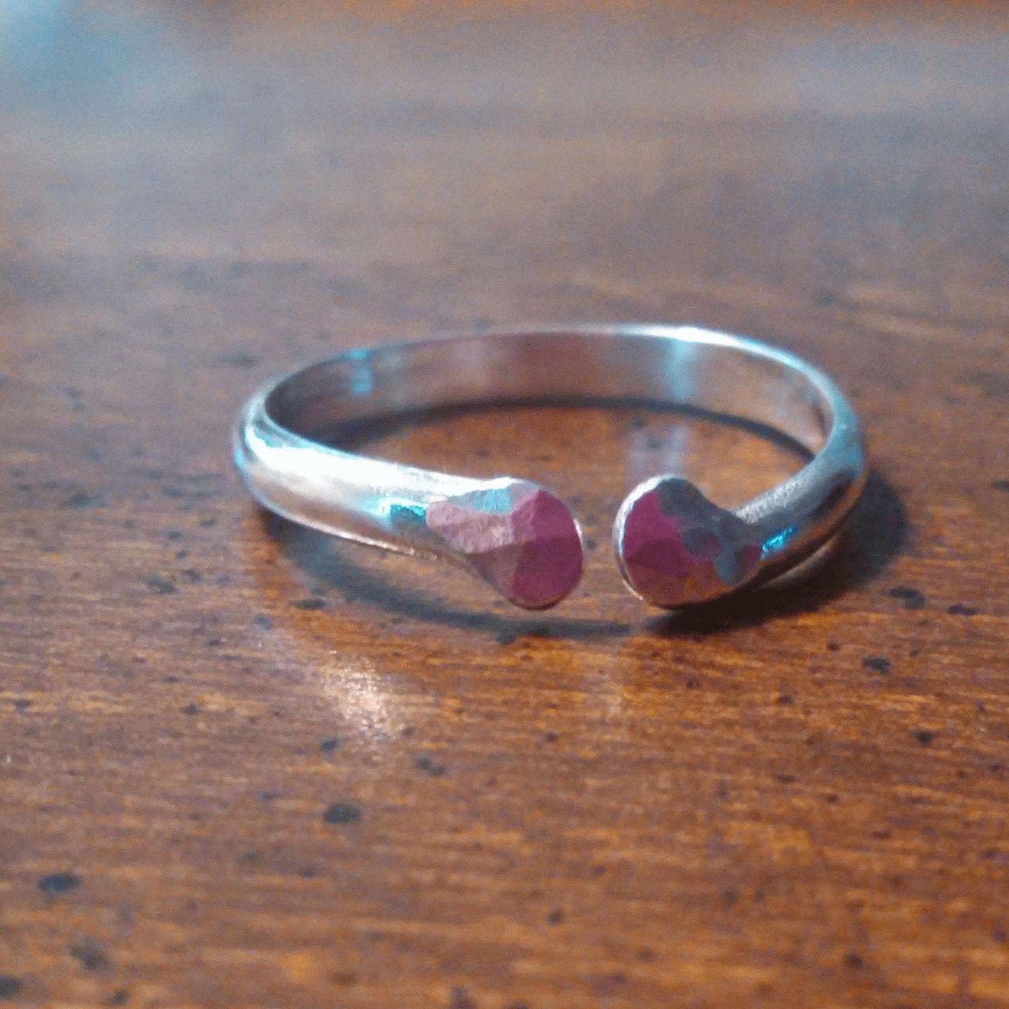 Argentium Silver Open Stack Ring, Hypoallergenic Tarnish Resistant Thumb Ring