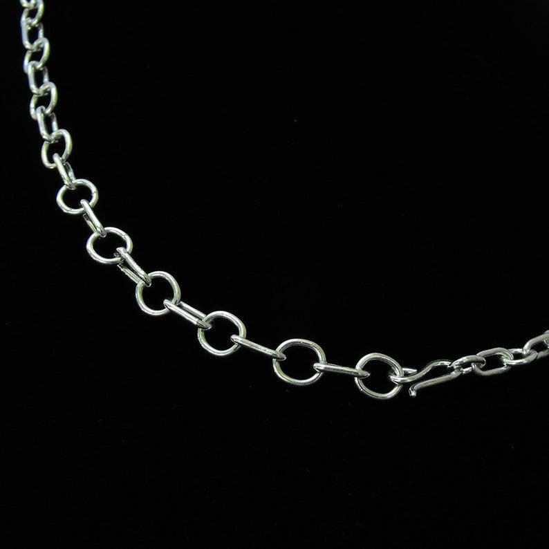 Handcrafted Argentium Silver Chain Bracelet, Tarnish Resistant, Eco Friendly Jewelry