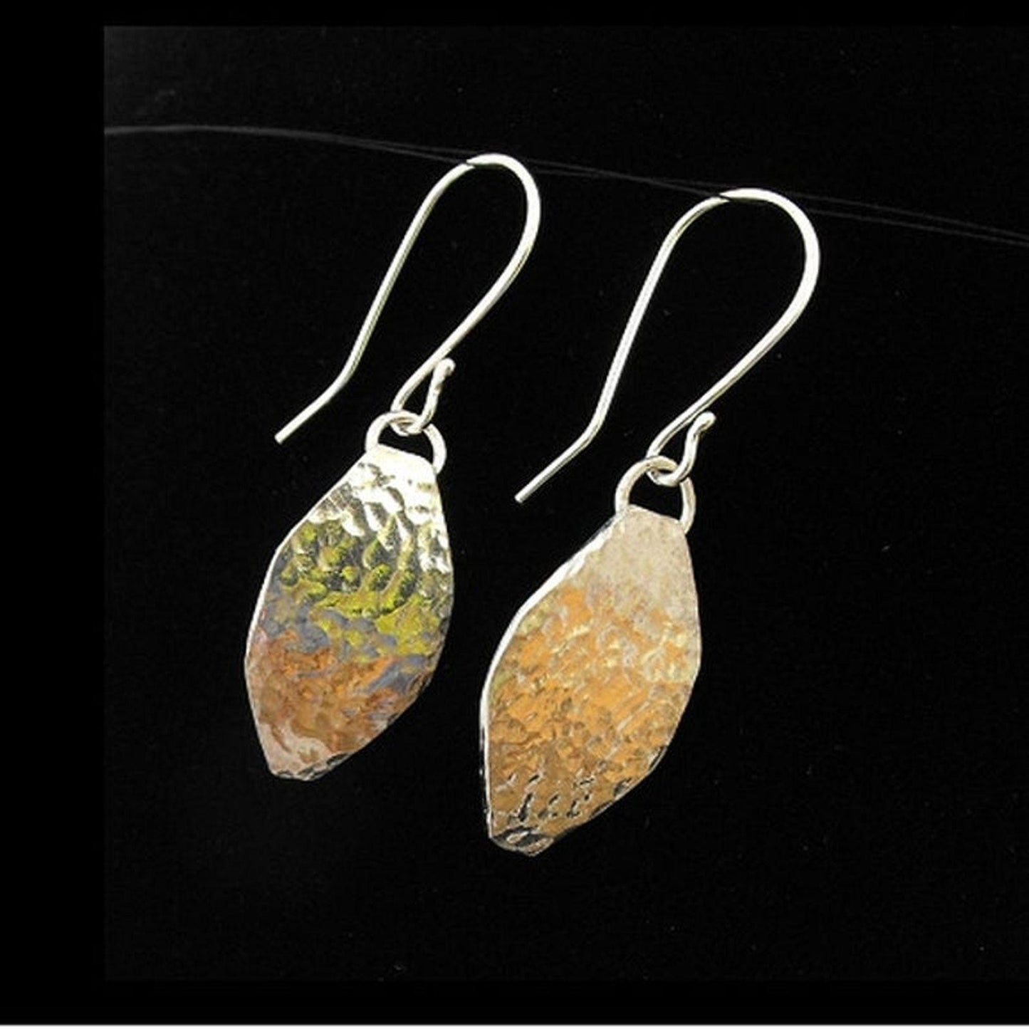 Handcrafted Chunky Hammered Argentium Silver Earrings, Hypoallergenic and Tarnish Resistant Jewelry Gift for Women