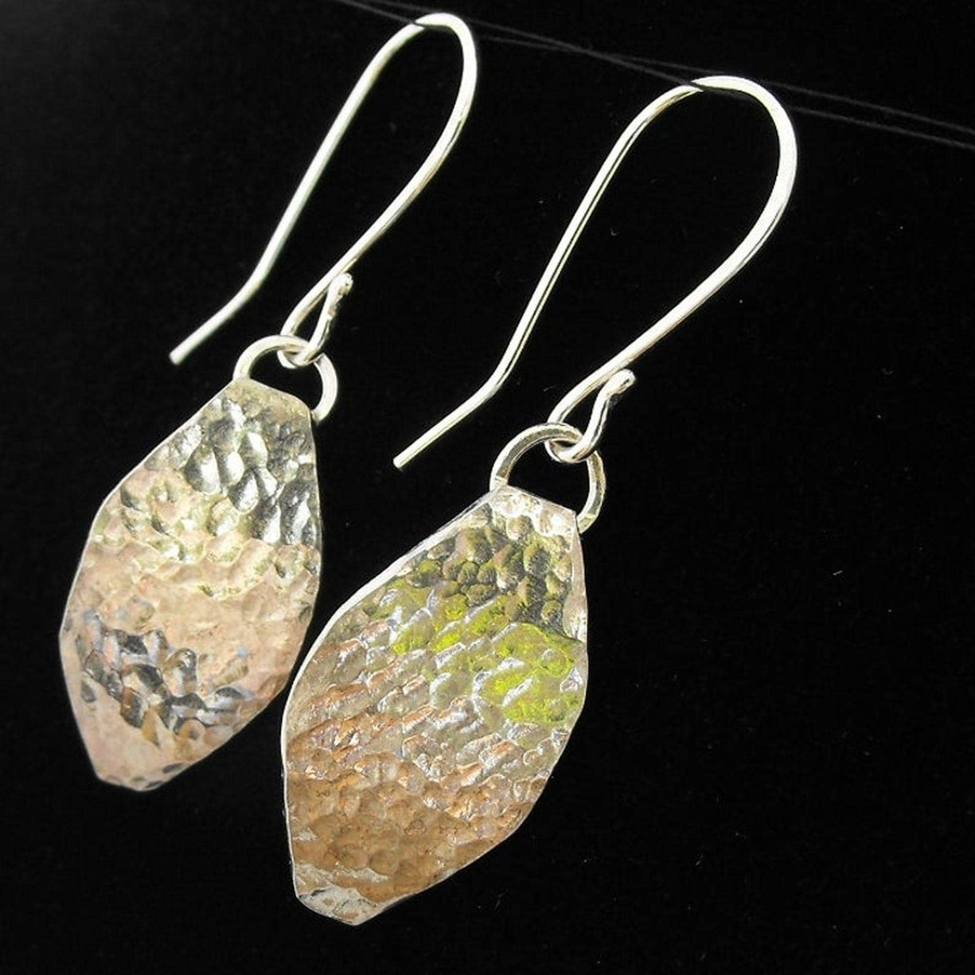 Handcrafted Chunky Hammered Argentium Silver Earrings, Hypoallergenic and Tarnish Resistant Jewelry Gift for Women