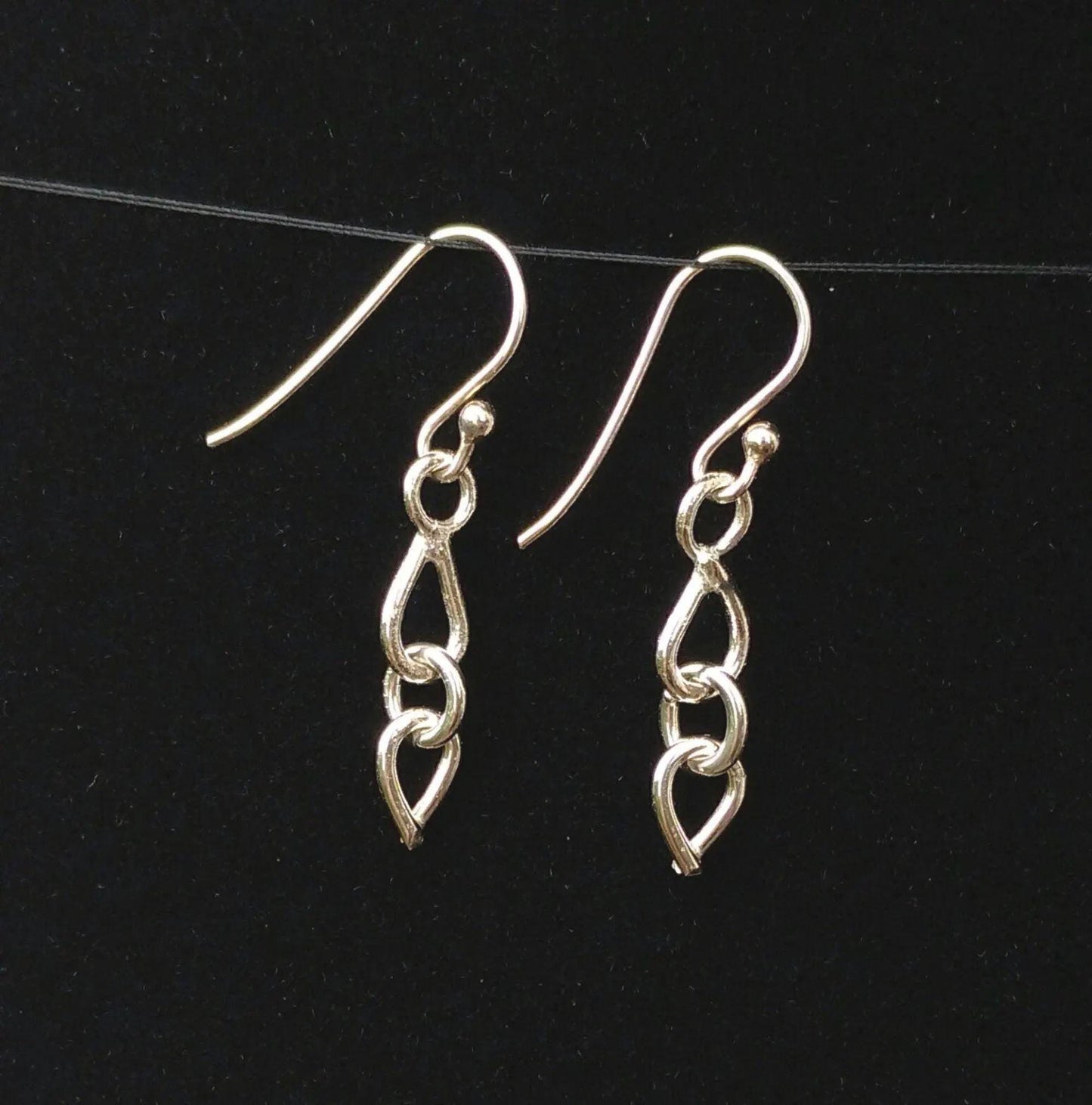 Handcrafted Argentium Silver Drop Earrings, Hypoallergenic and Tarnish Resistant Minimalist Jewelry for Women