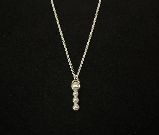 Handcrafted Argentium Silver Charm Necklace, Everyday Layering Jewelry