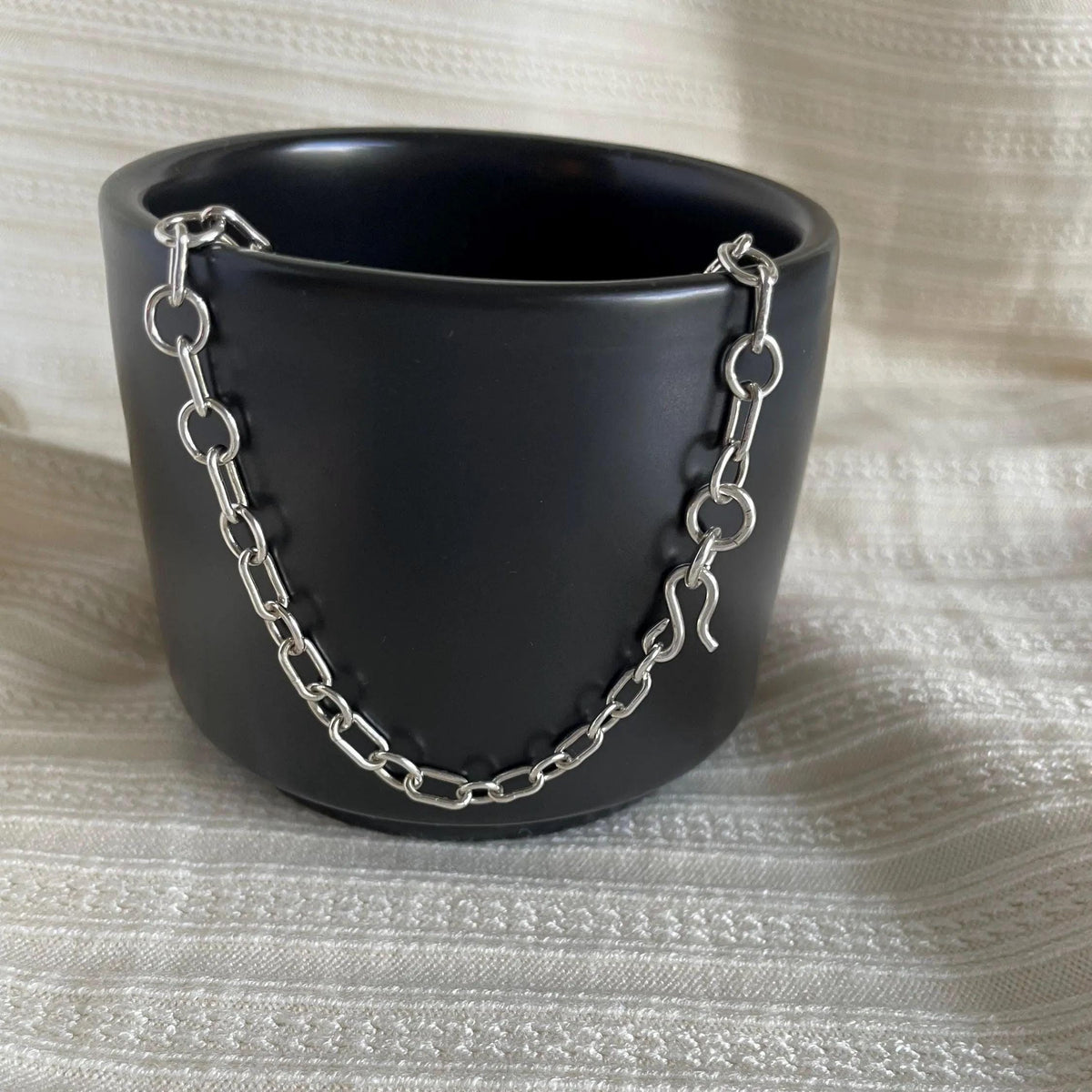 Handcrafted Argentium Silver Chain Link Bracelet, Tarnish Resistant Daily Wear