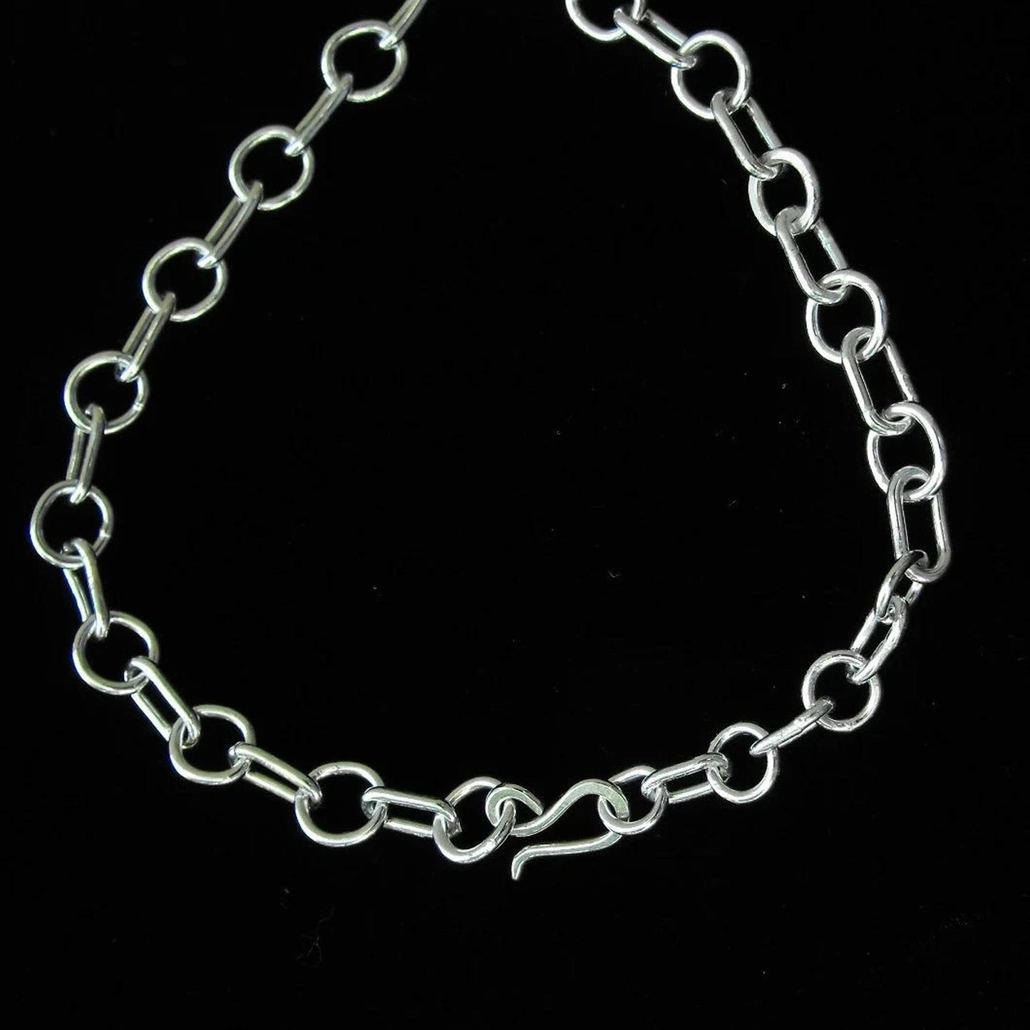 Handcrafted Argentium Silver Chain Necklace, Tarnish Resistant Artisan Jewelry, Durable Necklace