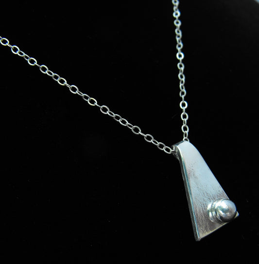 Handcrafted Argentium Silver Bar Necklace, Tarnish Resistant and Eco Friendly Jewelry Gift for Women