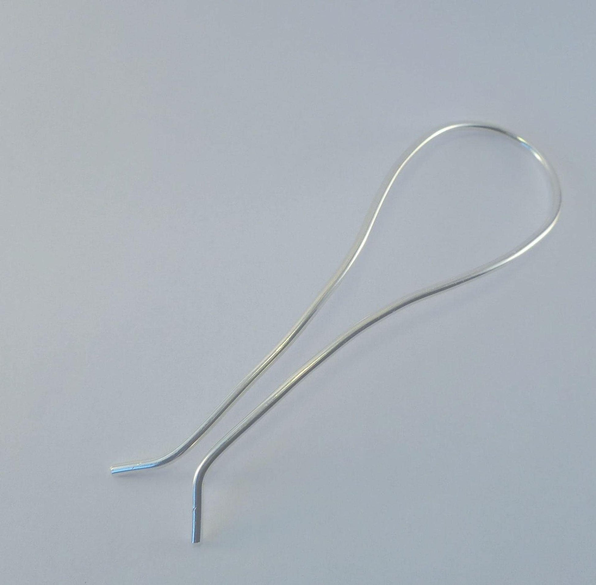 Argentium Silver French Hair Pin, Handcrafted Updo Jewelry, Long Hair Accessory