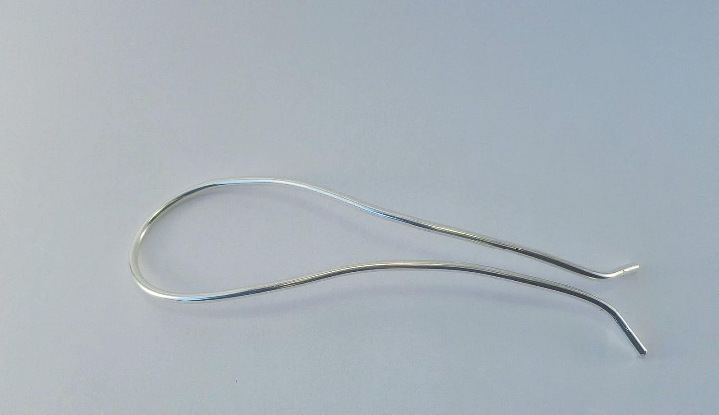 Argentium Silver French Hair Pin, Handcrafted Updo Jewelry, Long Hair Accessory
