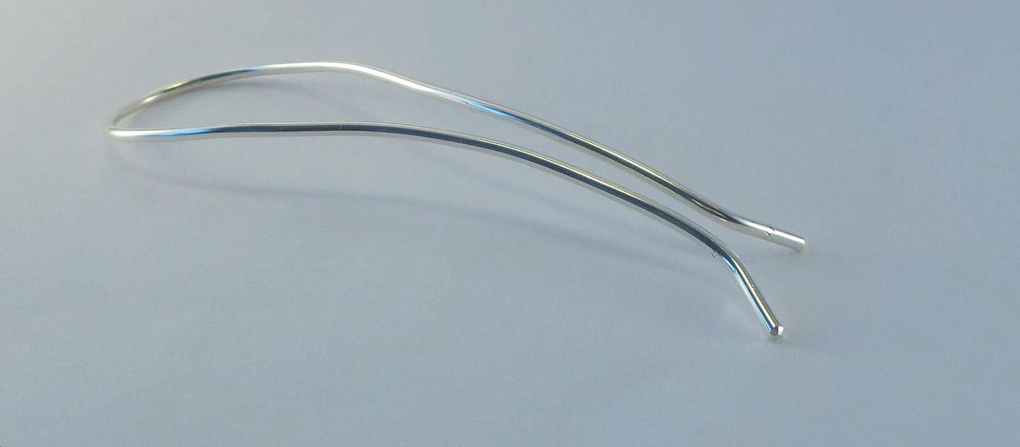 Argentium Silver French Hair Pin, Handcrafted Updo Jewelry, Long Hair Accessory