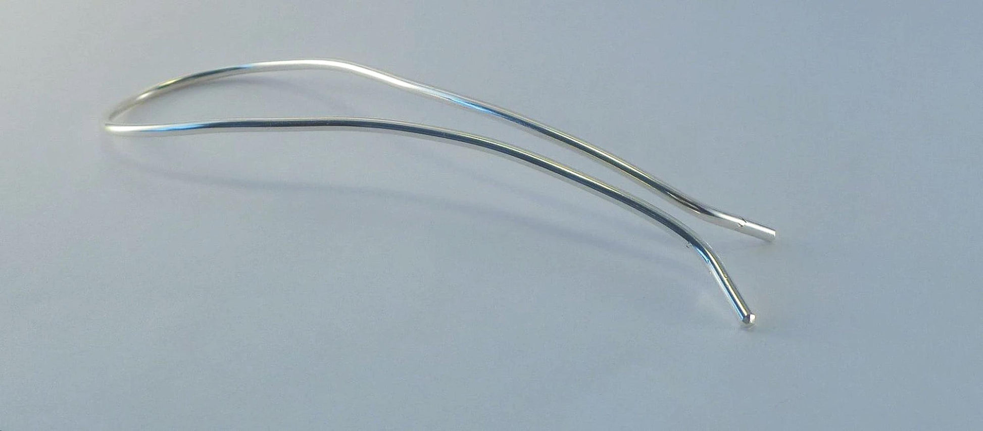 Argentium Silver French Hair Pin, Handcrafted Updo Jewelry, Long Hair Accessory