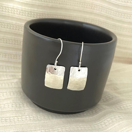 Hypoallergenic Argentium Silver Dangle Earrings, Modern Tarnish Resistant Jewelry for Women