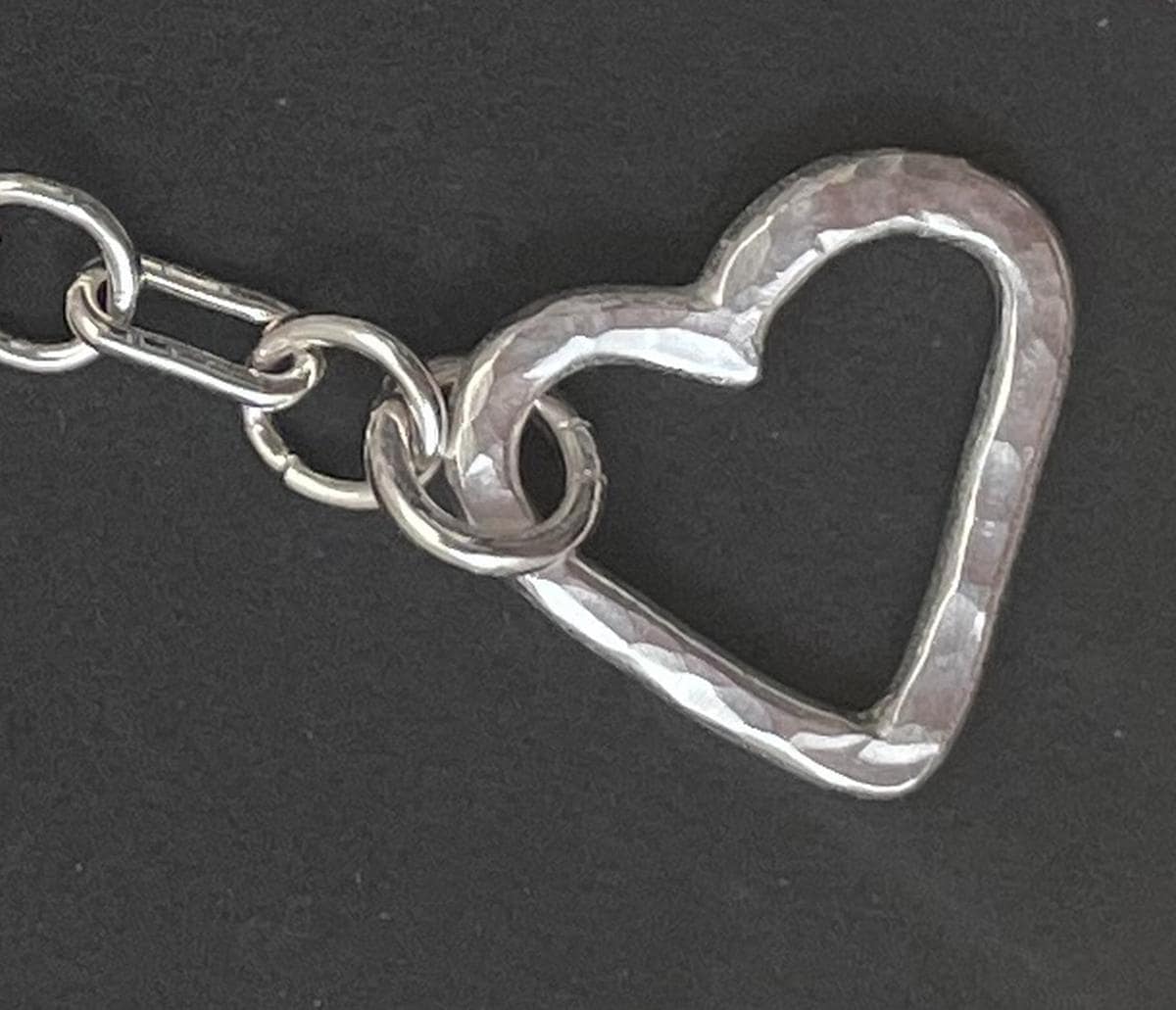 Handmade Hammered Argentium Silver Heart Earrings, Minimalist Everyday Jewelry